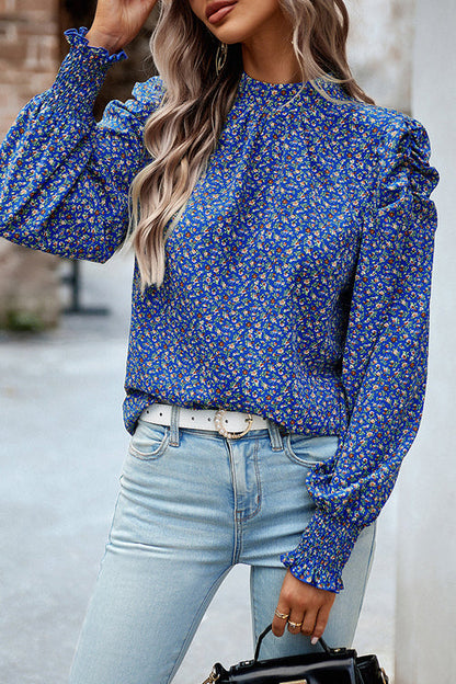 Certain Love Print Statement Sleeve Smocked Top - 5 Colors