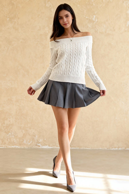 Edgy LongSleeve Knit Sweater