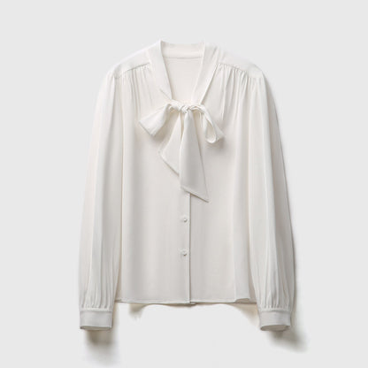 Eleni Cornflower White Tie Shirt