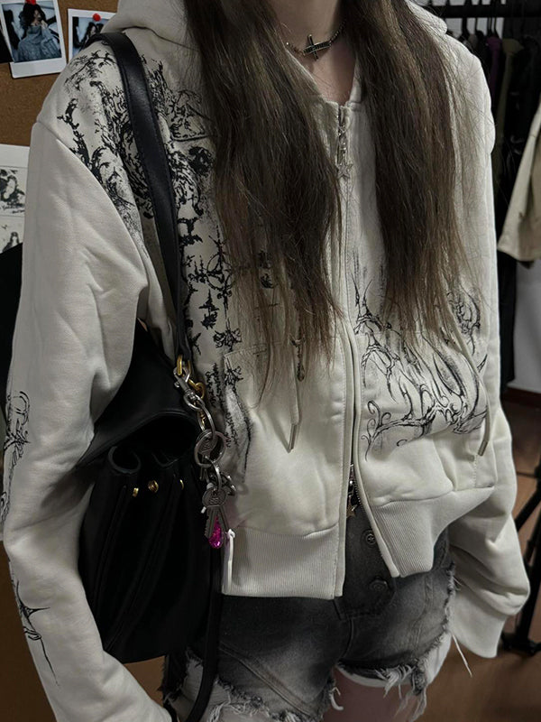 Graphic Print Oversized Hoodie