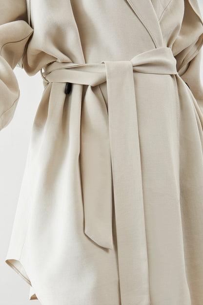 Jaida Beige Medium Sleeve Jacket