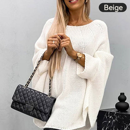 Elegant Knitted Cape Sweater