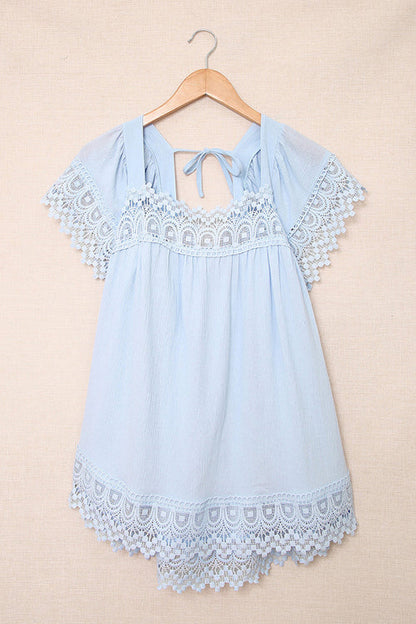 For The Weekend Lace Short Sleeve Top - 5 Colors