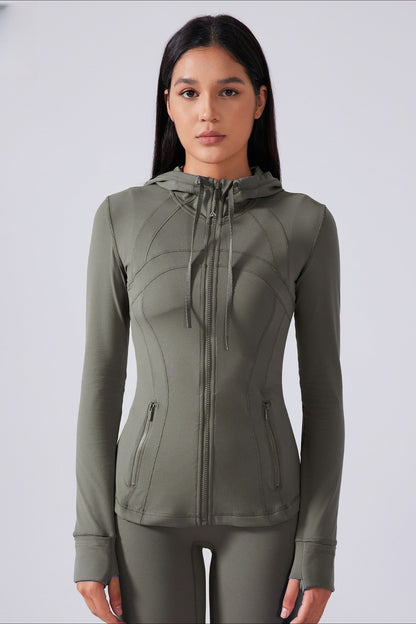Drawstring Fitted Performance Hoodie