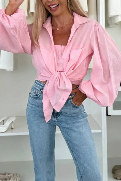 SHIRT WITH TOP  PINK