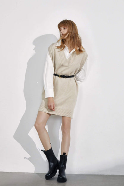 Essential Khaki Knit Vest