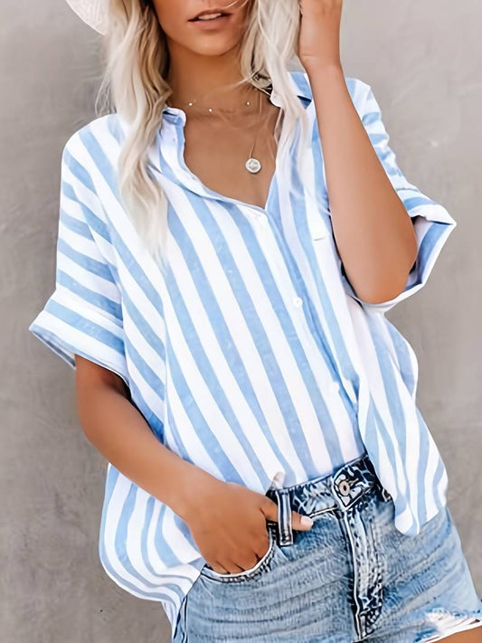 Jenny Chic Striped Dress Shirt Elevated Occasion Wear