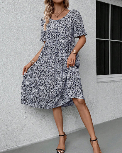 Adrianna Premium Floral Midi Dress Everyday Luxe Edit