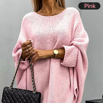 Elegant Knitted Cape Sweater