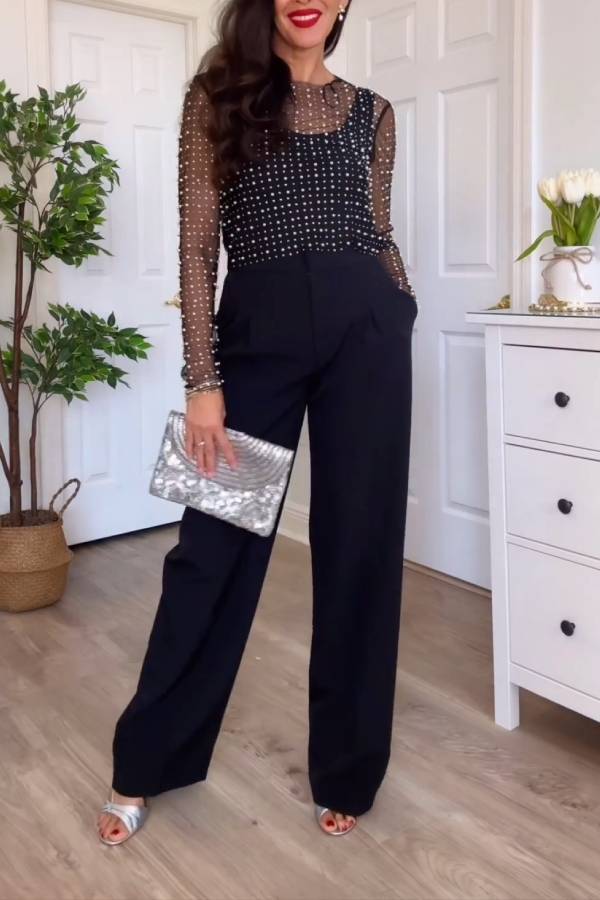 Timeless Pleated Wide-Leg Dense Silk Trousers