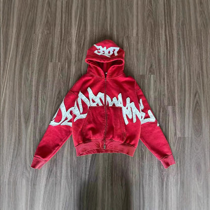 Gothic Y2K Zipper Hoodie