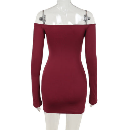 Crimson Kiss Mini Bodycon Dress Maroon