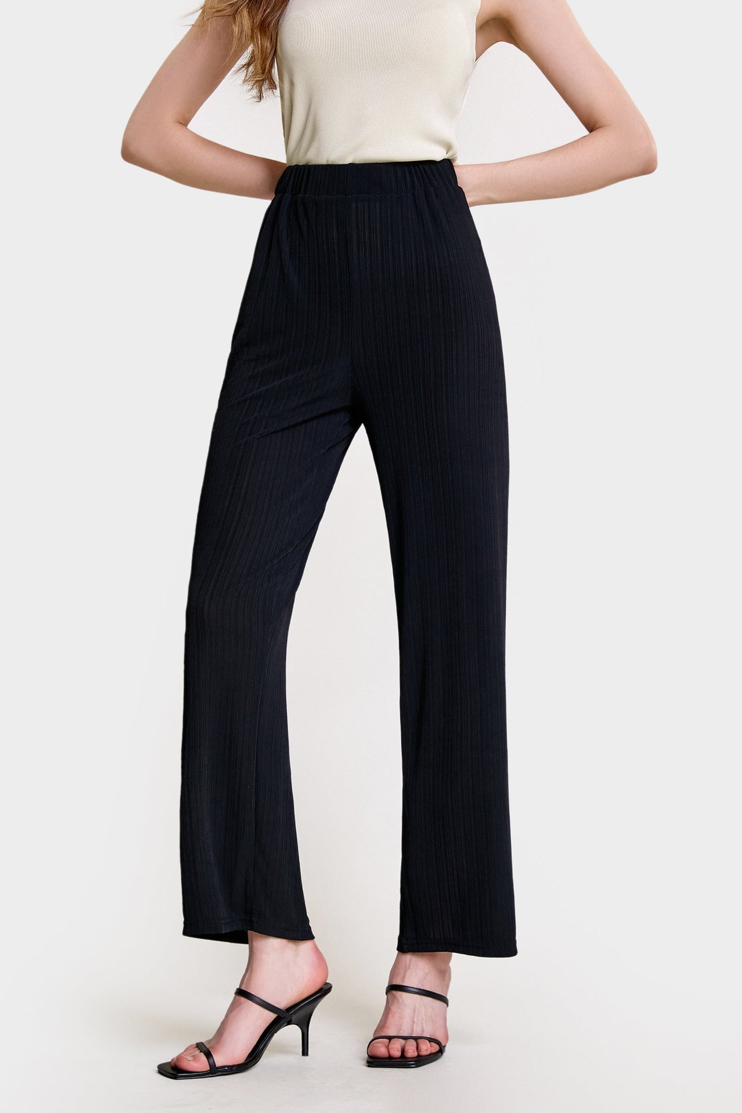 Black Elasticated Waist Pants