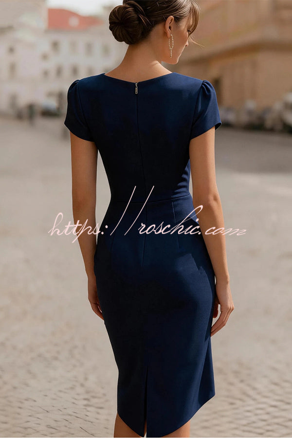 A-line Pleated Bodycon Dress