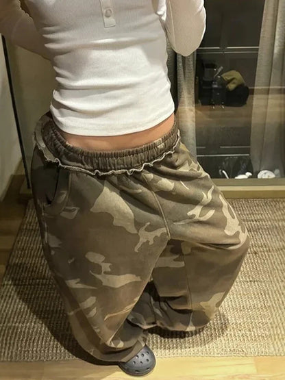 American Hot Chick Camo Baggy Sweatpants