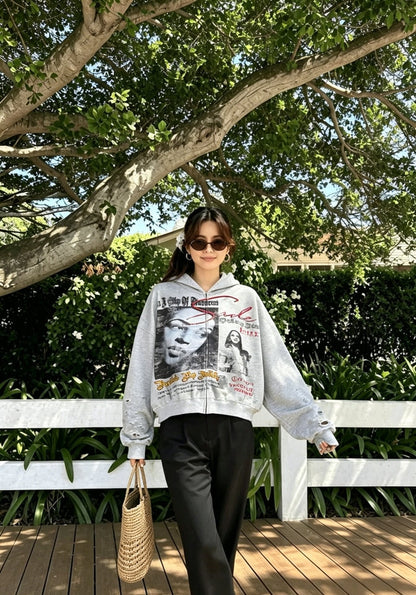 High Street Vintage Zip Hoodie