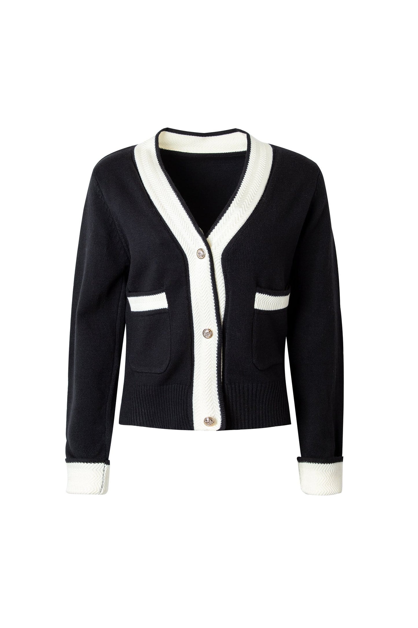 Adelyn Black Pocketed Cardigan