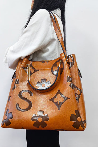 Stylish and Casual Large-capacity Embossed Shoulder Bag