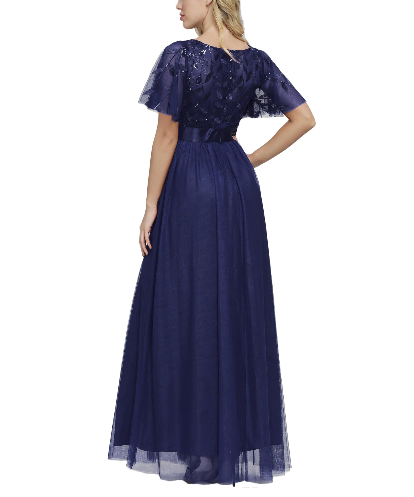 A Line Empire Elegant Party Wear Prom Dress