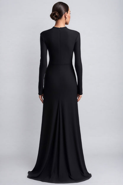 Dulio Black Rhinestone Floral Maxi Dress
