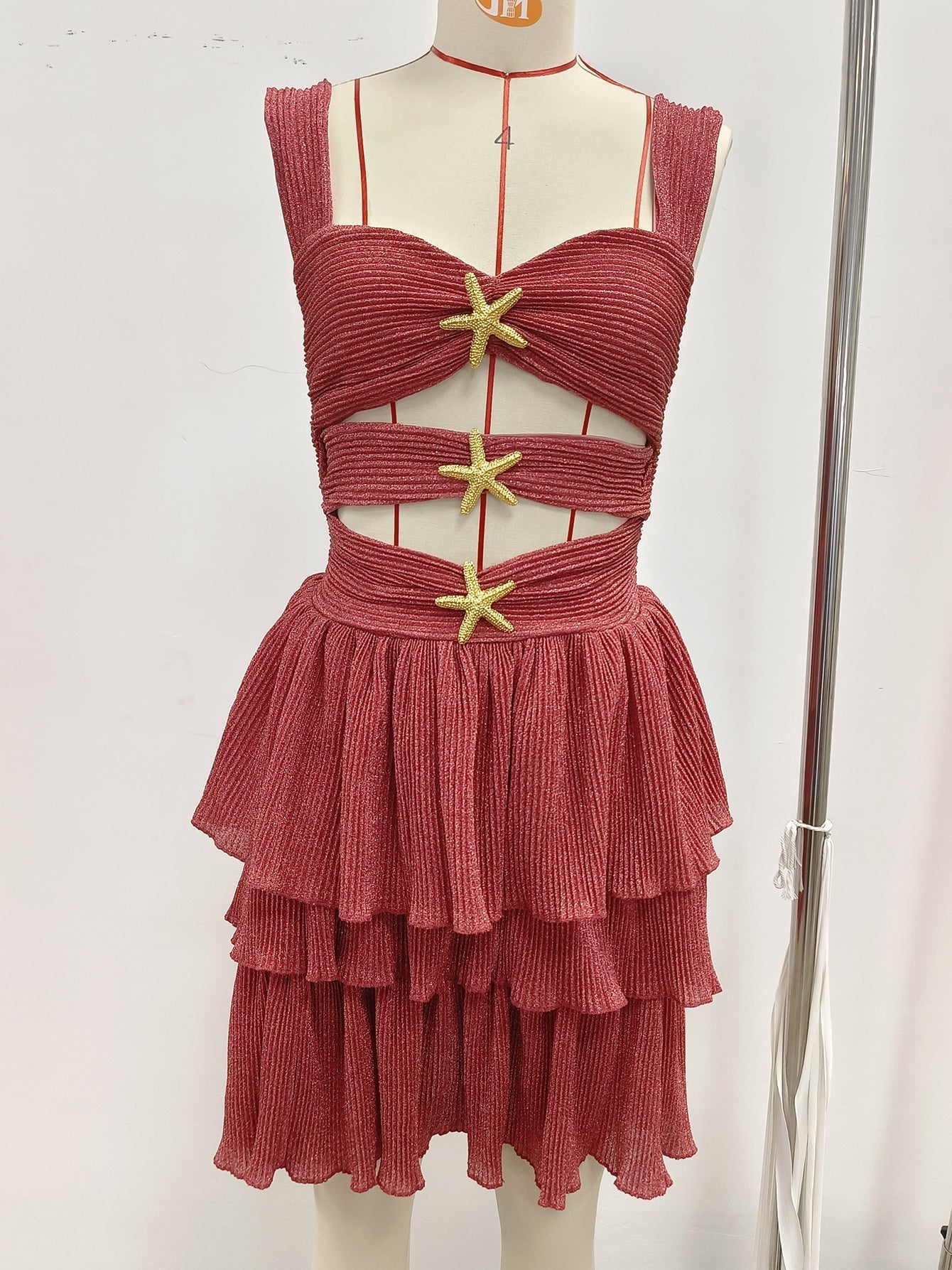 A Shaped Tiered Dress One Piece Beach One Piece