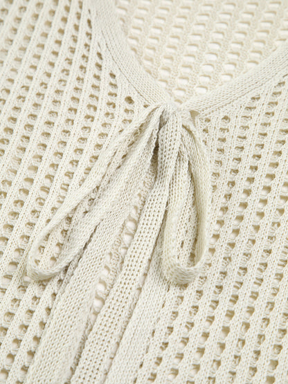 Crochet Tied Long Sleeve Cardigan