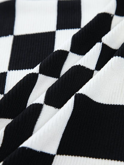 Checkered Cardigan