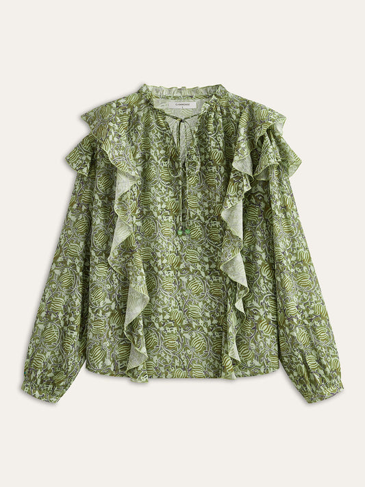 Floral Ruffle Blouse