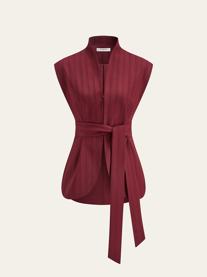 Belted Peplum Top