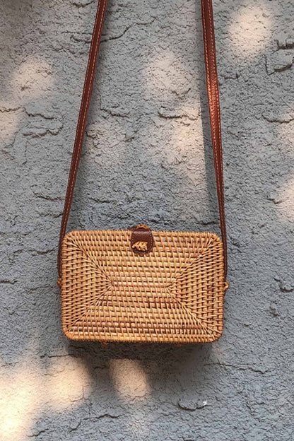 Bali Rattan Straw Handmade Crossbody Bag