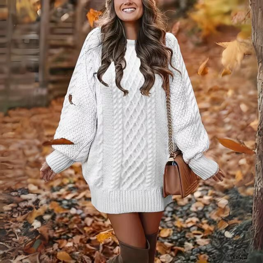 Carlota Warm Sweater Dress Dress with Relaxed Fit and Layered Outfit Styling
