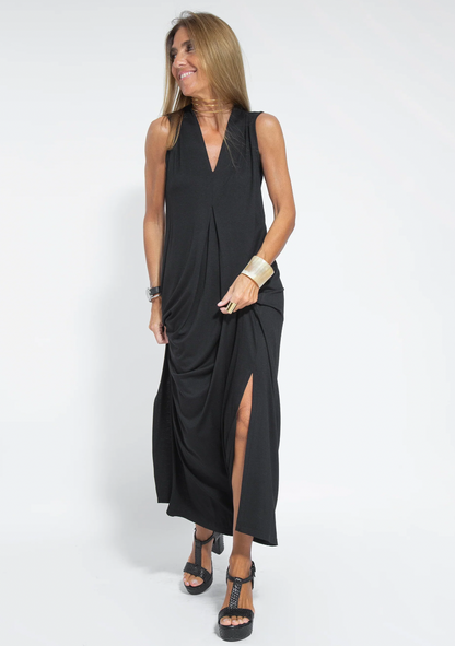 Yazmín Boutique Long Slimming Dress and Vest Set Chic Silhouette Collection