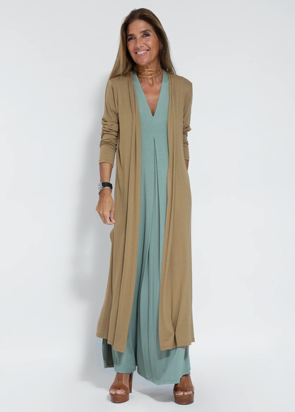 Yazmín Boutique Long Slimming Dress and Vest Set Chic Silhouette Collection