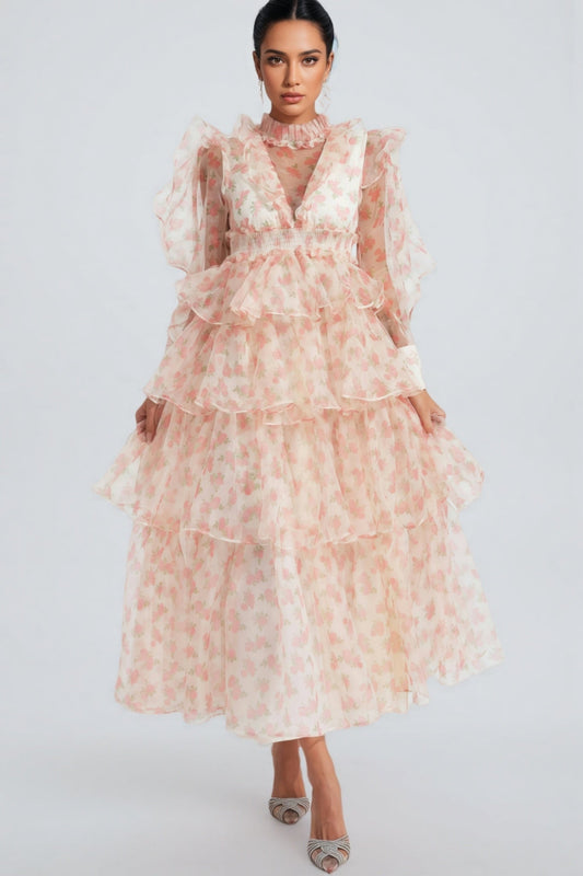 Irvan Crushed Mesh Maxi Dress
