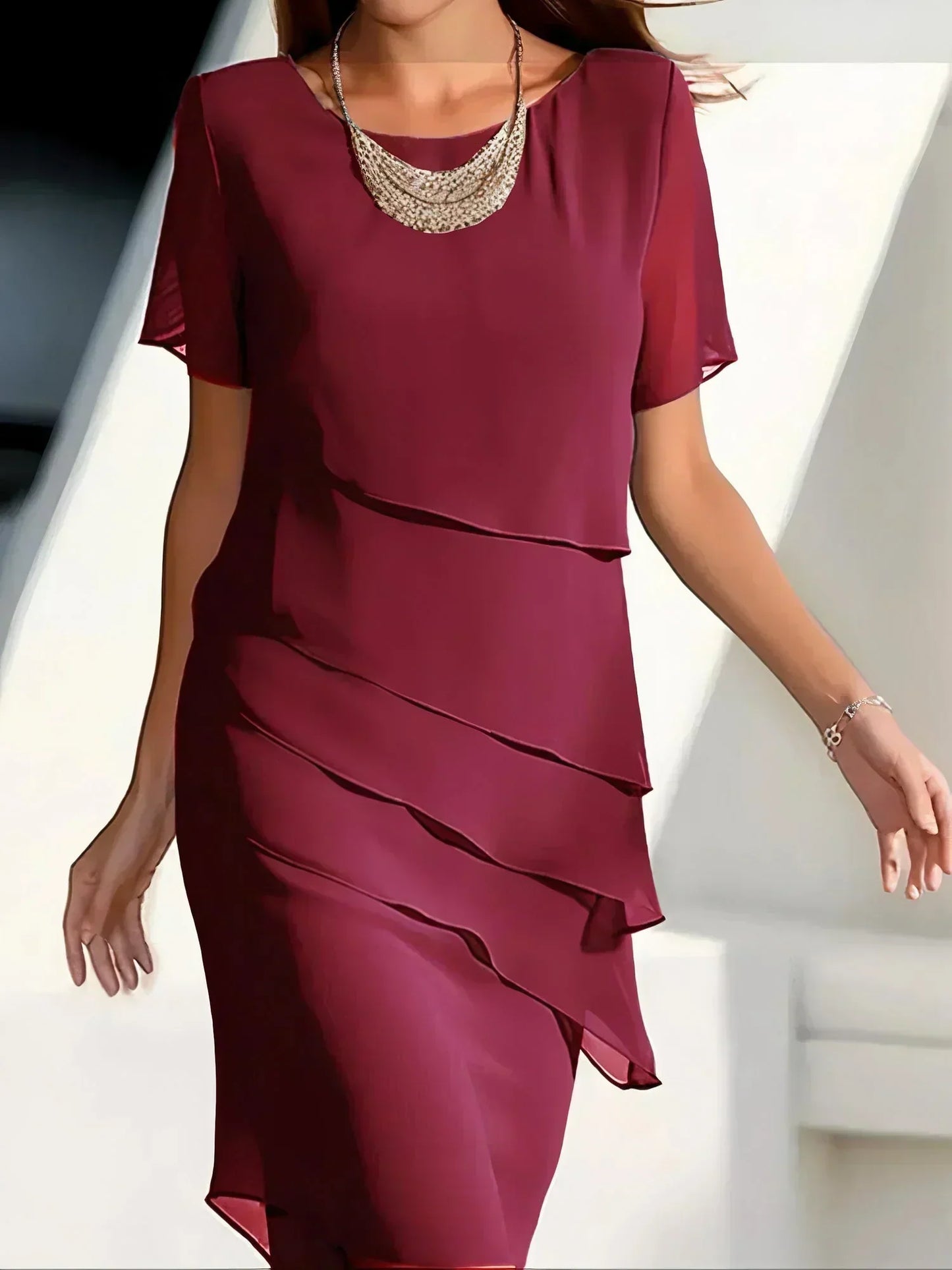 Jezebel Aesthetic Dress with Ruffles Elevated Occasion Wear