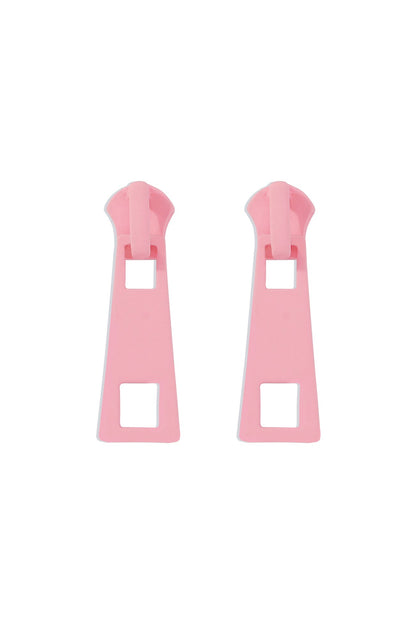 Candy Color Metal Zipper Earrings