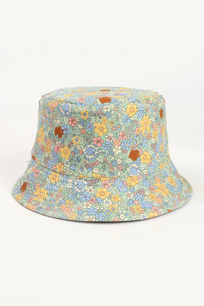 Daisy Print Reversible Bucket Hat