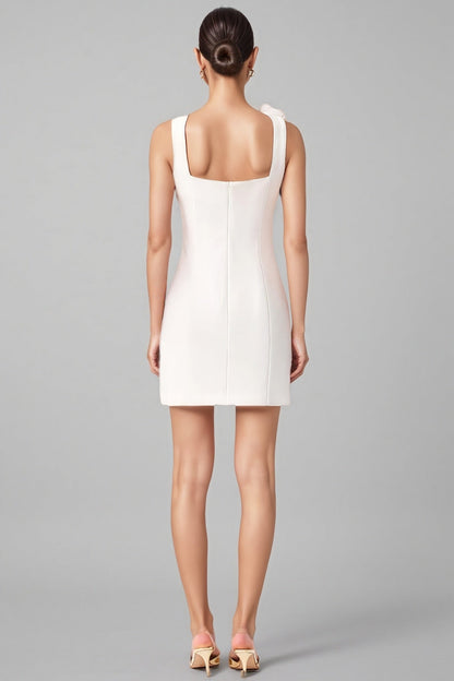 Valentina White Floral Mini Dress
