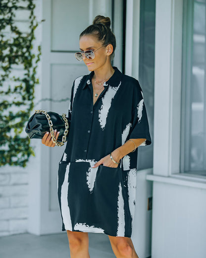 Raelynn Pocketed Button Down Shirt Dress FINAL