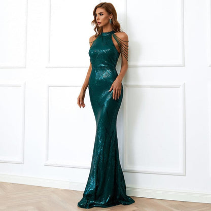Glitter Sequins Formal Evening Dress