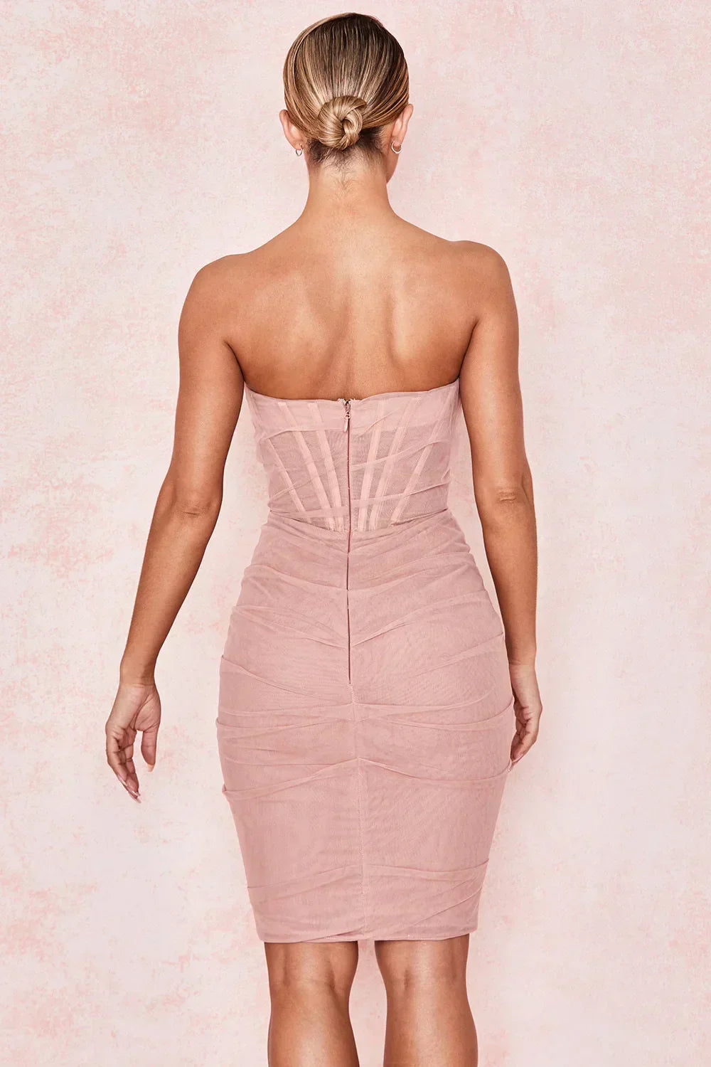 Tatiana Timeless Figure Hugging Evening Dress with Corset Detail and Strapless Design Elevated Occasion Wear