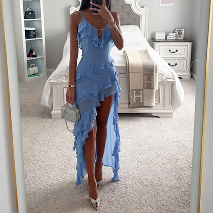 Ana Aesthetic Maria Midi Dress Made of Fine Chiffon Statement Occasion Edit