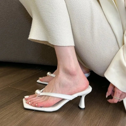 Highs Slippers Summer Luxury Fashion  Women's Slides Low Heel Pumps