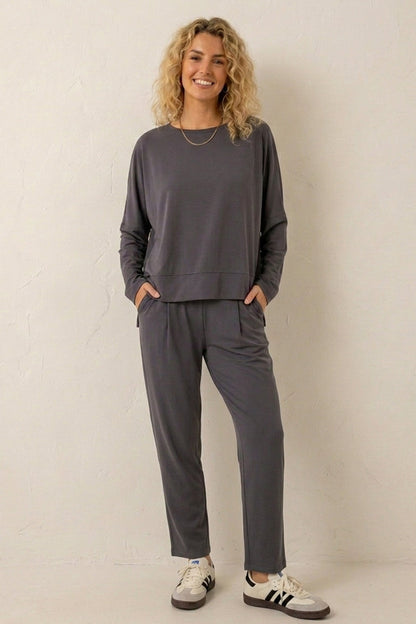 High Low Hem Sweatshirt Set