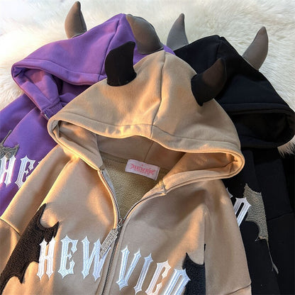 Hip Hop Dark Bat Wing Hoodie
