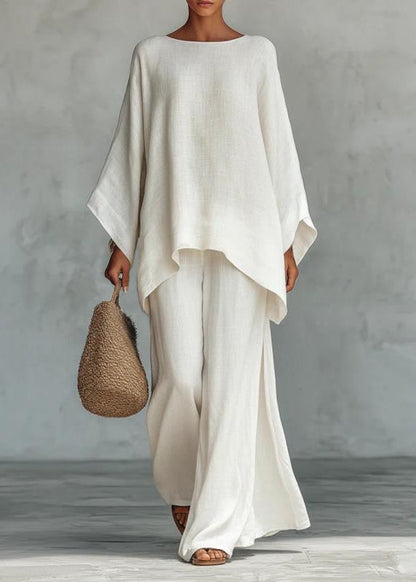 Aria Two-Piece Set – Oversized Top & Wide Leg Pants
