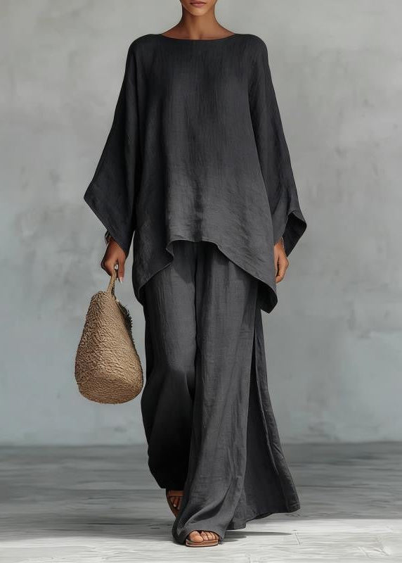 Aria Two-Piece Set – Oversized Top & Wide Leg Pants