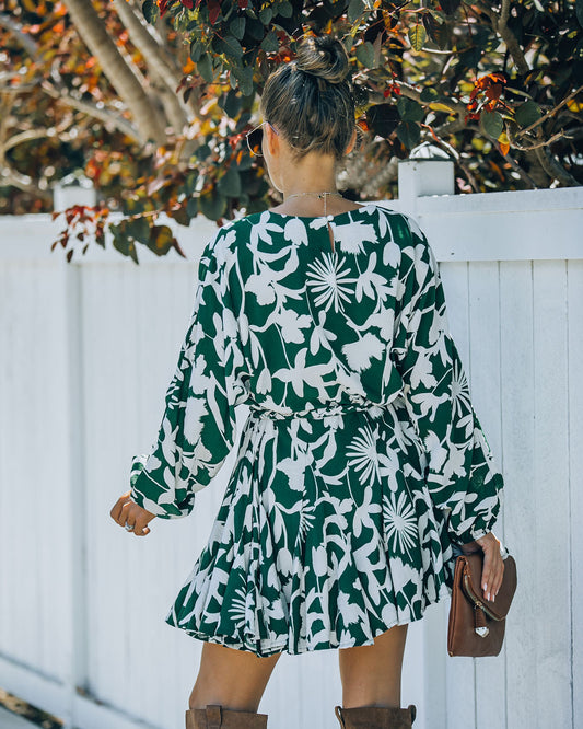 Nylah Printed Rope Tie Ruffle Dress