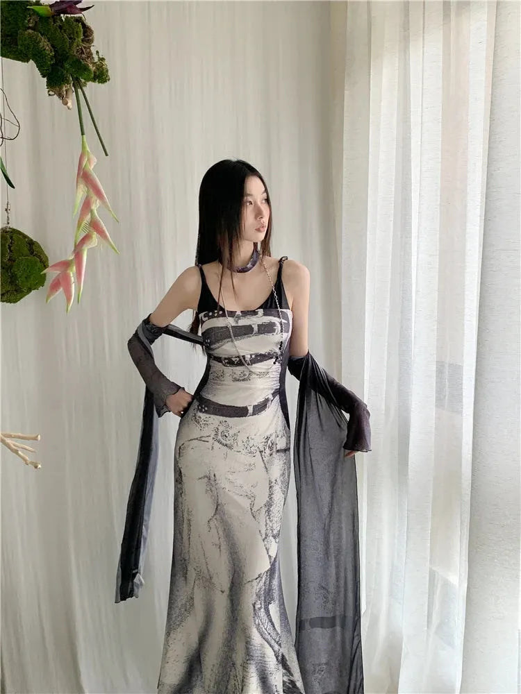 Marble Maxi Dress