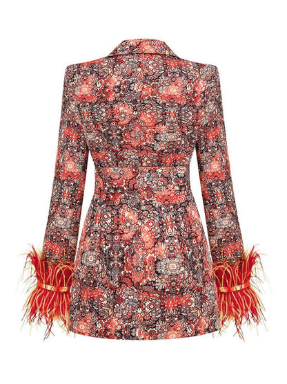 May Long Sleeve Floral Blazer Dress